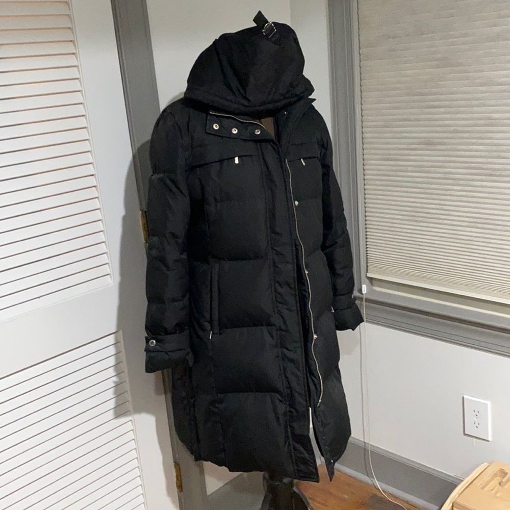 Michael Kors long black puffer coat